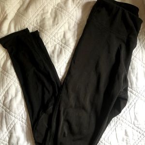 Black leggings with sheer calves